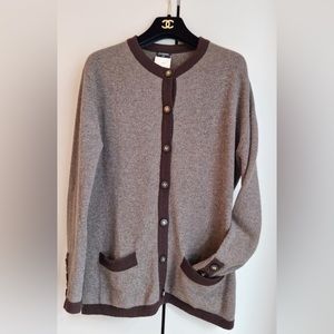 Chanel Vintage Size 44- 100% Cashmere, Cardigan & Tank Top Sweater Set.